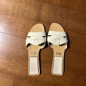 Zara cream slide sandals
